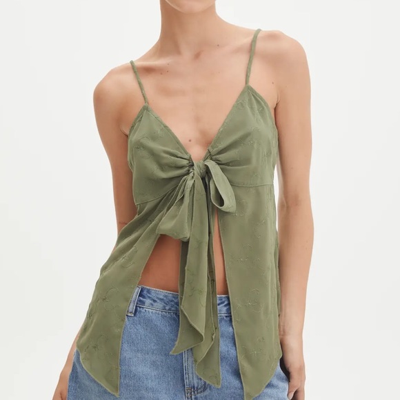 Glassons Tie Front Cami Size 6 - Picture 1 of 2